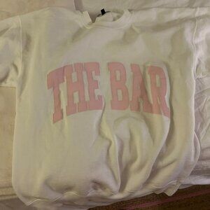 The Bar White and Pink Sweatshirt